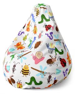 Sablio Sedací vak Pear Hmyz - 70 x 95 x 15 cm
