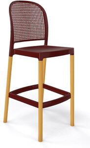 GABER - Barová židle PANAMA BL - vysoká, tmavě hnědá/buk