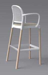 GABER - Barová židle PANAMA BLB - vysoká, hnědá/buk