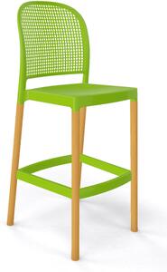 GABER - Barová židle PANAMA BL - vysoká, zelená/buk
