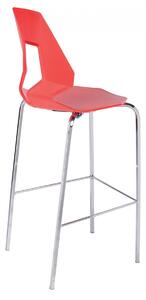 GABER - Barová židle PRODIGE - vysoká, červená/chrom