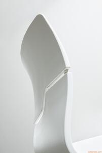 GABER - Barová židle SLOT - vysoká, bílá/chrom