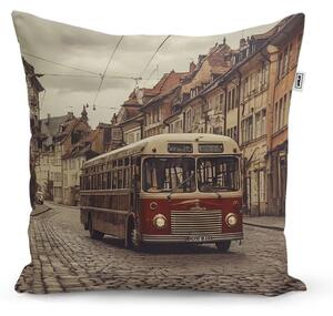 Sablio Polštář Historický autobus - 40x40 cm