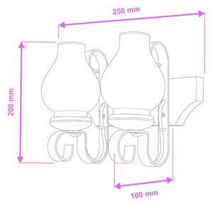 Brilagi - Nástěnné svítidlo QUEEN 2xE14/40W/230V buk/ořech