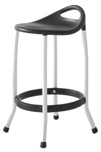 GABER - Barová židle MAX - nízká, černá/hliník