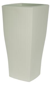 Plust - Designový květináč QUADRUM, 37 x 37 x 73 cm - slonová kost