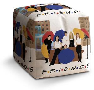 Sablio Taburet Cube Seriál přátelé FRIENDS Gauč u fontány - 40x40x40 cm