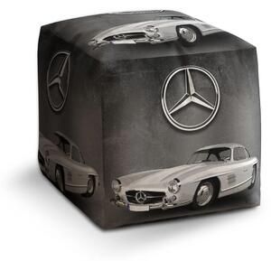 Sablio Taburet Cube Mercedes-Benz 300 SL Šedé pozadí - 40x40x40 cm