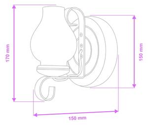 Brilagi - Nástěnné svítidlo ROATA APLICA 1xE14/40W/230V buk
