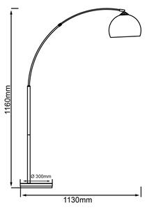 Brilliant - Stojací lampa VESSA 1xE27/60W/230V lesklý chrom/bílá