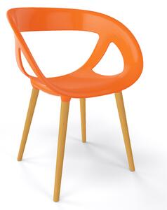 GABER - Židle MOEMA BL - oranžová/buk