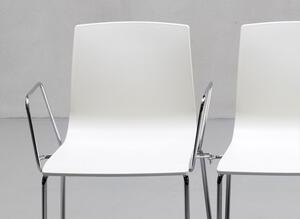 SCAB - Židle ALICE s područkami - šedá/chrom
