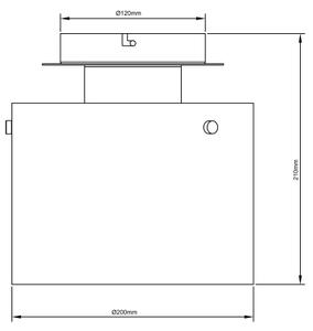 Brilliant - Stropní svítidlo BETH 1xE27/60W/230V pr. 20 cm černá/kouřová