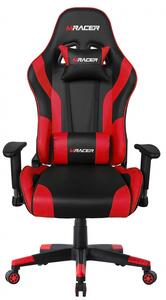 MERCURY Herní židle MRacer koženka, černo-červená