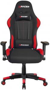 MERCURY Herní židle MRacer látková, černo-červená