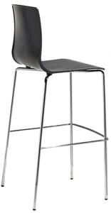 SCAB - Barová židle ALICE nízká - antracitová/chrom