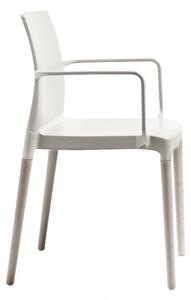SCAB - Židle CHLOÉ NATURAL MON AMOUR s područkami - bílá/buk