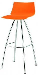 SCAB - Barová židle DAY vysoká - oranžová/chrom