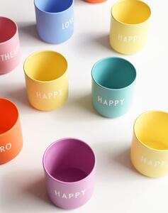 Design Letters Hrnek Favourite s nápisem Happy, aqua