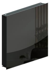 Allboards,Skleněná magnetická skříňka na klíče 30 x 30 cm - černá,KB30x30BK