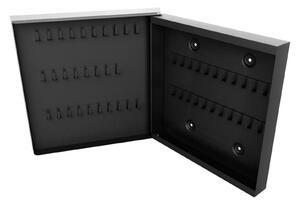 Allboards,Skleněná magnetická skříňka na klíče 30 x 30 cm - bílá,KB30x30W