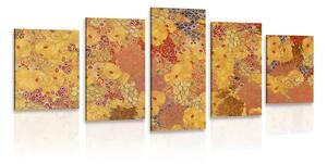 5-dílný obraz abstrakce ve stylu G. Klimta