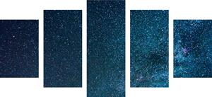 5-dílný obraz mléčná dráha mezi hvězdami