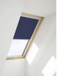 German Zatemňovací roleta DUA pro střešní okno / 114 x 118 cm / pogumovaná polyesterová tkanina / hliník / tmavě modrá