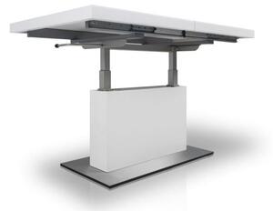 Konferenční stolek rozkládací a zvedací EDITA GLASS bílý