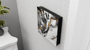 Allboards,Skleněná magnetická skříňka na klíče 30 x 30 cm - mramor,KB30x30_00012