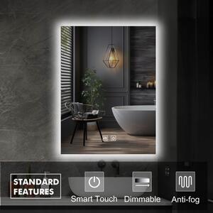 IREDA Koupelnové zrcadlo s LED osvětlením 70 x 50 cm 92031