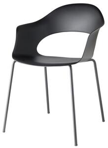 SCAB - Židle LADY B - antracitová/černý nikl