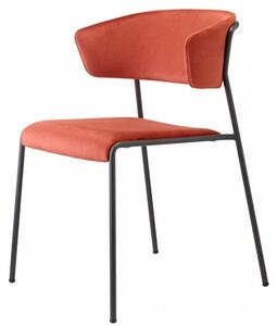SCAB - Židle LISA s područkami - červená/antracitová