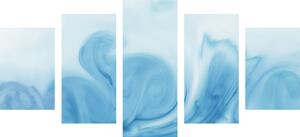 5-dílný obraz nádherná modrá abstrakce