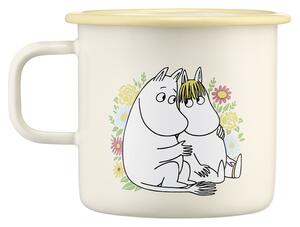 Muurla Hrnek Moomin Flowers 0,55l, smalt / žlutý