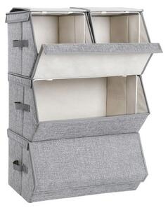 Set stohovatelných boxů RLB22GY (4 ks)