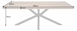 Přírodní dřevěný jídelní stůl Galaxie 200 cm