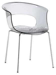 SCAB - Židle MISS B ANTISHOCK - transparentní/chrom