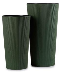 PLASTOVÝ KVĚTINÁČ URBANIKA ECO SADA 2KS 57X30 CM+46,6X25,5 CM ZELENÁ