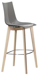 SCAB - Barová židle ZEBRA ANTISHOCK NATURAL nízká - béžová/buk