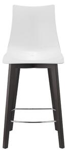 SCAB - Barová židle ZEBRA ANTISHOCK NATURAL vysoká - bílá/wenge