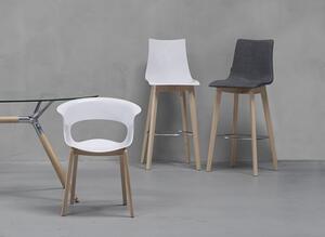 SCAB - Barová židle ZEBRA ANTISHOCK NATURAL vysoká - bílá/wenge
