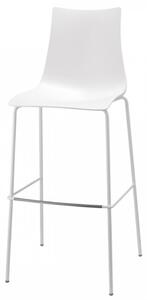 SCAB - Barová židle ZEBRA TECHNOPOLYMER nízká - bílá