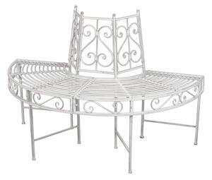 Bílá kovová zahradní lavice Varda – Garden Pleasure