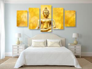 5-dílný obraz zlatá socha Budhy Varianta: 100x50