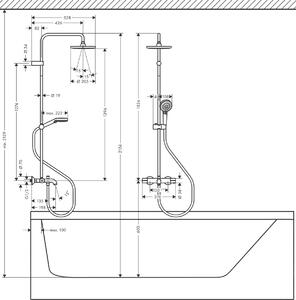 Hansgrohe Vernis Blend - Sprchový/vanový systém, termostatický, hlavová sprcha + ruční sprcha, chrom, HAN-26274000