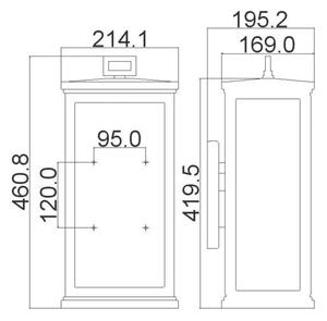 VENKOVNÍ NÁSTĚNNÉ SVÍTIDLO, 21,4/19,5/46,1 cm Elstead Lighting - Venkovní nástěnná světla