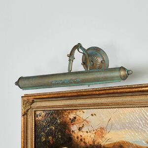 Lindby Obrázková lampa Kalea, 46 cm, 2 světla, verdigris, E14, stmívatelný, Bronz / starožitná mosaz, Obývací pokoj / jídelna, kov, Starožitný