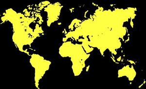 Obraz žlutá mapa na černém pozadí Varianta: 90x60