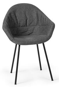 NOTI - Čalouněná židle MAMU s kovovou podnoží